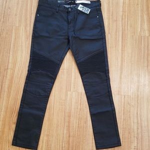 Men’s Black Keys Skinny Black Biker Jeans